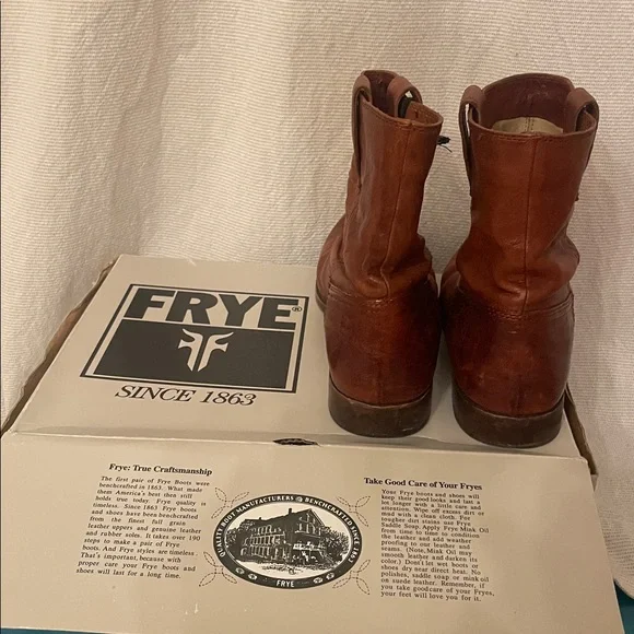 Frye Cognac Leather Anna shortie - Picture 5 of 6